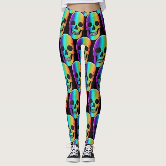 Psychedelic Human Skull Thunder_Cove Leggings (Voorkant)