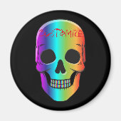 Psychedelic Human Skull Thunder_Cove Magneet (Voorkant)
