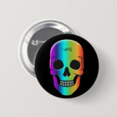 Psychedelic Human Skull Thunder_Cove Ronde Button 5,7 Cm (Voorkant /achterkant)