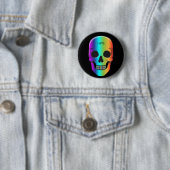 Psychedelic Human Skull Thunder_Cove Ronde Button 5,7 Cm (In situ)