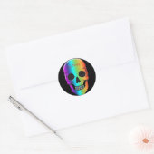 Psychedelic Human Skull Thunder_Cove Ronde Sticker (Envelop)