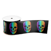 Psychedelic Human Skull Thunder_Cove Satijnen Lint (Spoel)
