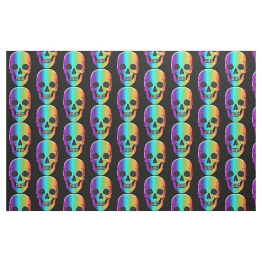 Psychedelic Human Skull Thunder_Cove Stof (Fat Quarter)