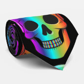 Psychedelic Human Skull Thunder_Cove Stropdas (Opgerold)