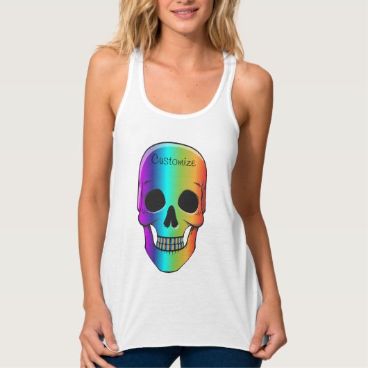 Psychedelic Human Skull Thunder_Cove Tanktop (Voorkant)