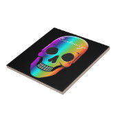 Psychedelic Human Skull Thunder_Cove Tegeltje (Zijkant)