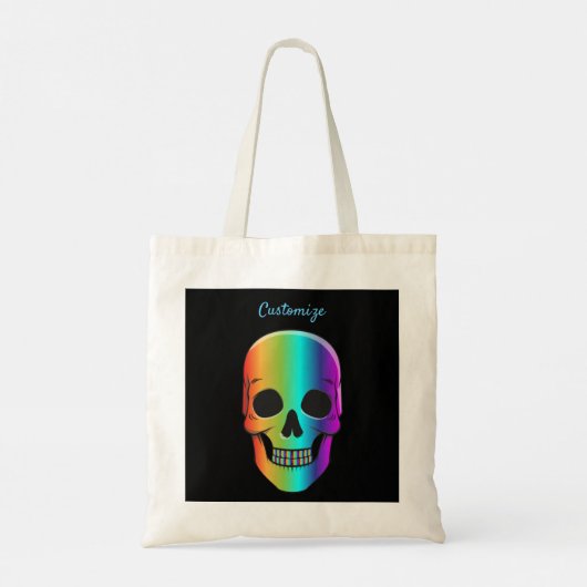 Psychedelic Human Skull Thunder_Cove Tote Bag (Achterkant)