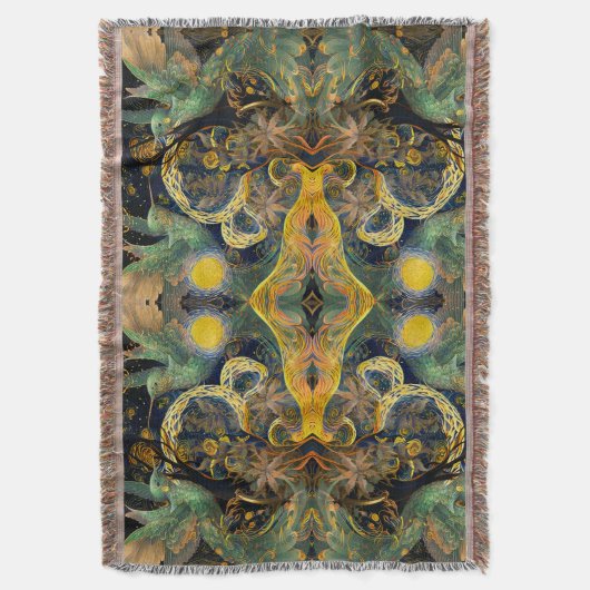 Psychedelic Hummingbird Trip Art Mirror Deken (Voorkant Verticaal)