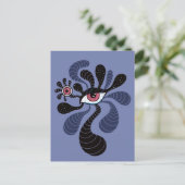 Psychedelic Hypnotic Art Creepy Double Pink Eye Briefkaart (Staand voorkant)
