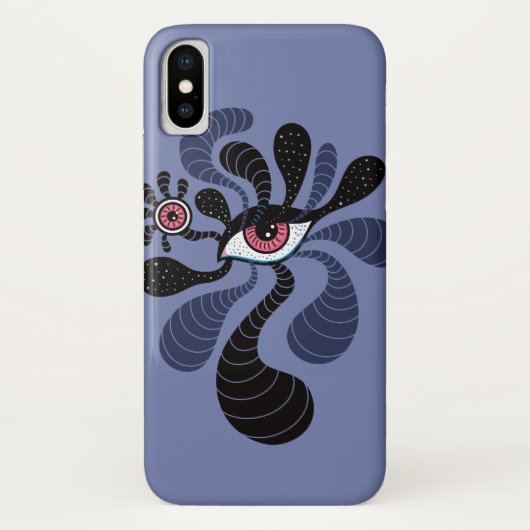 Psychedelic Hypnotic Art Creepy Double Pink Eye Case-Mate iPhone Case (Achterkant)