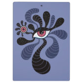 Psychedelic Hypnotic Art Creepy Double Pink Eye Klembord (Achterkant)