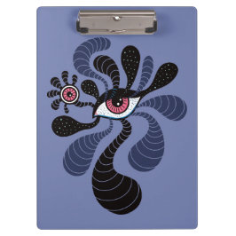 Psychedelic Hypnotic Art Creepy Double Pink Eye Klembord