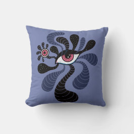 Psychedelic Hypnotic Art Creepy Double Pink Eye Kussen