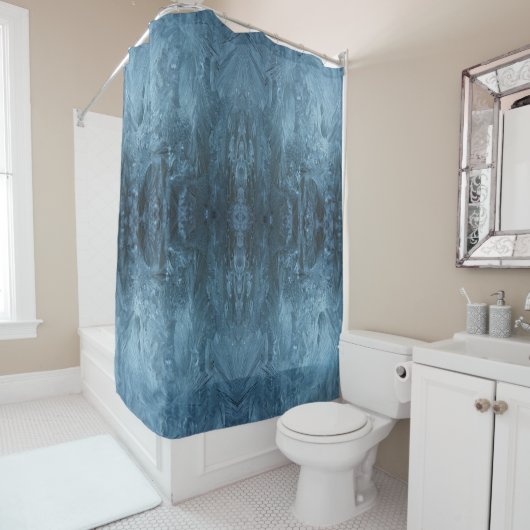 Psychedelic Ice-patroon Douchegordijn (In situ)