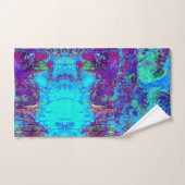 Psychedelic Impressionistic Blue Garden Landschap Bad Handdoek (Handdoek)