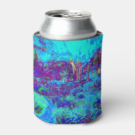 Psychedelic Impressionistic Blue Garden Landschap Blikjeskoeler