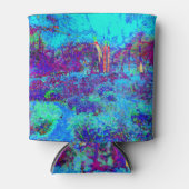 Psychedelic Impressionistic Blue Garden Landschap Blikjeskoeler (Voorkant)