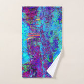 Psychedelic Impressionistic Blue Garden Landschap Handdoek (Handdoek)