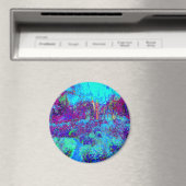 Psychedelic Impressionistic Blue Garden Landschap Magneet (Insitu (Vaatwasser))