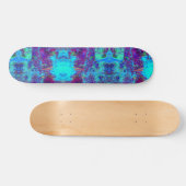 Psychedelic Impressionistic Blue Garden Landschap Persoonlijk Skateboard (Horizontaal)