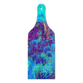 Psychedelic Impressionistic Blue Garden Landschap Snijplank