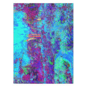 Psychedelic Impressionistic Blue Garden Landschap Tafelkleed (Voorkant)