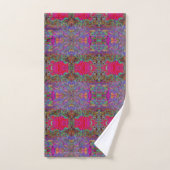 Psychedelic Impressionistic Garden Landschap Bad Handdoek (Handdoek)