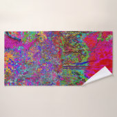 Psychedelic Impressionistic Garden Landschap Badhanddoek (Badhanddoek)