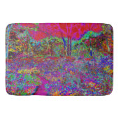 Psychedelic Impressionistic Garden Landschap Badmat (Voorkant)