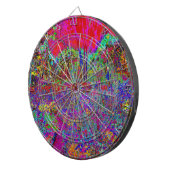 Psychedelic Impressionistic Garden Landschap Dartbord (Voorkant Rechts)