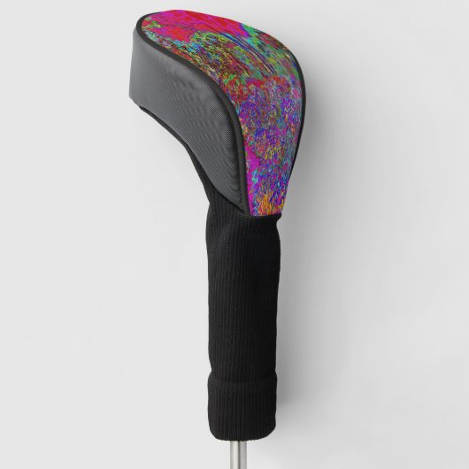 Psychedelic Impressionistic Garden Landschap Golfheadcover (Schuin)