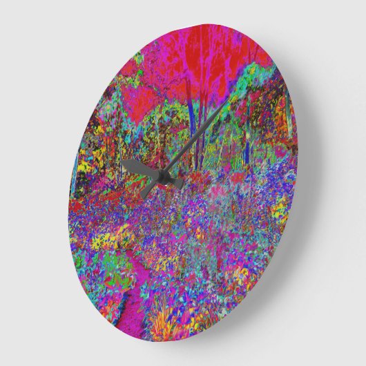 Psychedelic Impressionistic Garden Landschap Grote Klok (Hoek)