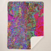 Psychedelic Impressionistic Garden Landschap Sherpa Deken (Voorkant)