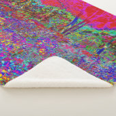 Psychedelic Impressionistic Garden Landschap Sherpa Deken (3/4)