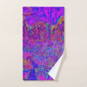 Psychedelic Impressionistisch Paars landschap Bad Handdoek (Handdoek)