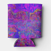 Psychedelic Impressionistisch Paars landschap Blikjeskoeler (Voorkant)