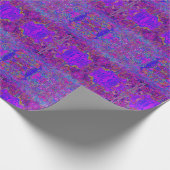 Psychedelic Impressionistisch Paars landschap Cadeaupapier (Hoek)