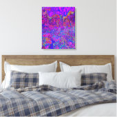 Psychedelic Impressionistisch Paars landschap Canvas Afdruk (Insitu (Slaapkamer))