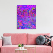 Psychedelic Impressionistisch Paars landschap Canvas Afdruk (Insitu (Woonkamer))