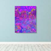 Psychedelic Impressionistisch Paars landschap Canvas Afdruk (Insitu (Houten vloer))