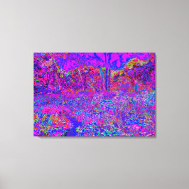 Psychedelic Impressionistisch Paars landschap Canvas Afdruk