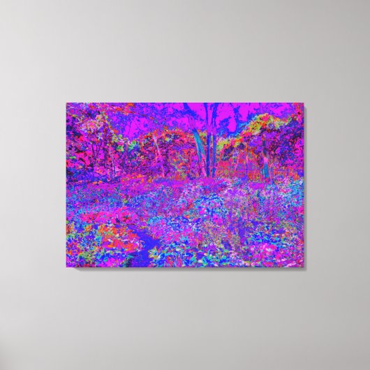 Psychedelic Impressionistisch Paars landschap Canvas Afdruk (Voorkant)