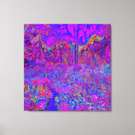 Psychedelic Impressionistisch Paars landschap Canvas Afdruk