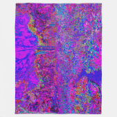 Psychedelic Impressionistisch Paars landschap Fleece Deken (Voorkant)