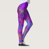 Psychedelic Impressionistisch Paars landschap Leggings (Rechts)