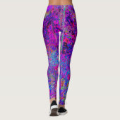Psychedelic Impressionistisch Paars landschap Leggings (Achterkant)