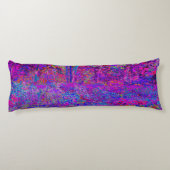 Psychedelic Impressionistisch Paars landschap Lichaamskussen (Achterkant)
