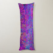 Psychedelic Impressionistisch Paars landschap Lichaamskussen (Achterkant (Verticaal))