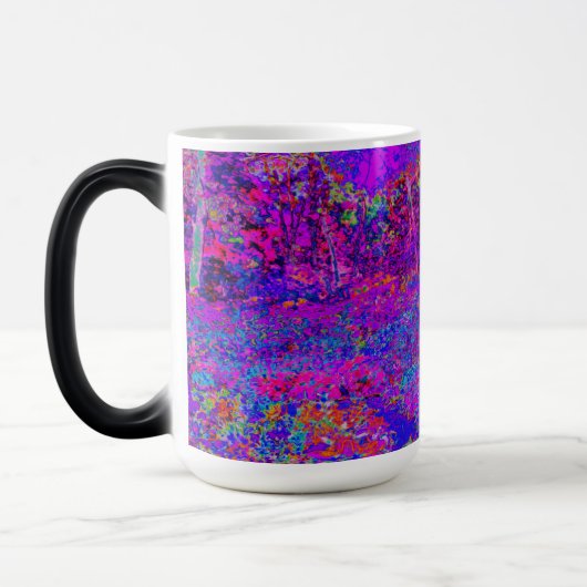 Psychedelic Impressionistisch Paars landschap Magische Mok (Links)