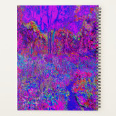 Psychedelic Impressionistisch Paars landschap Planner (Achterkant)